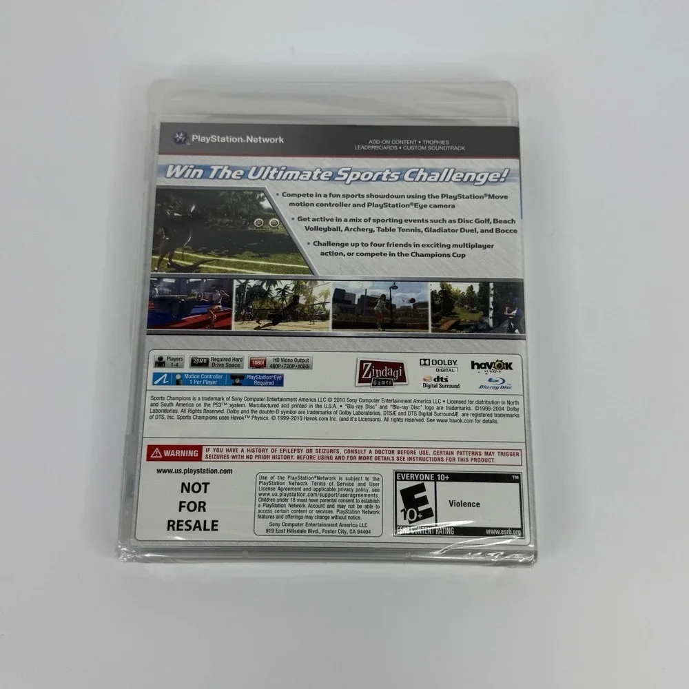 Sports Champions (Sony PlayStation 3, 2010) PS3 Brand New Factory Sealed